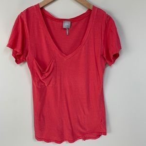 Bobi oversized v-neck pocket t-shirt